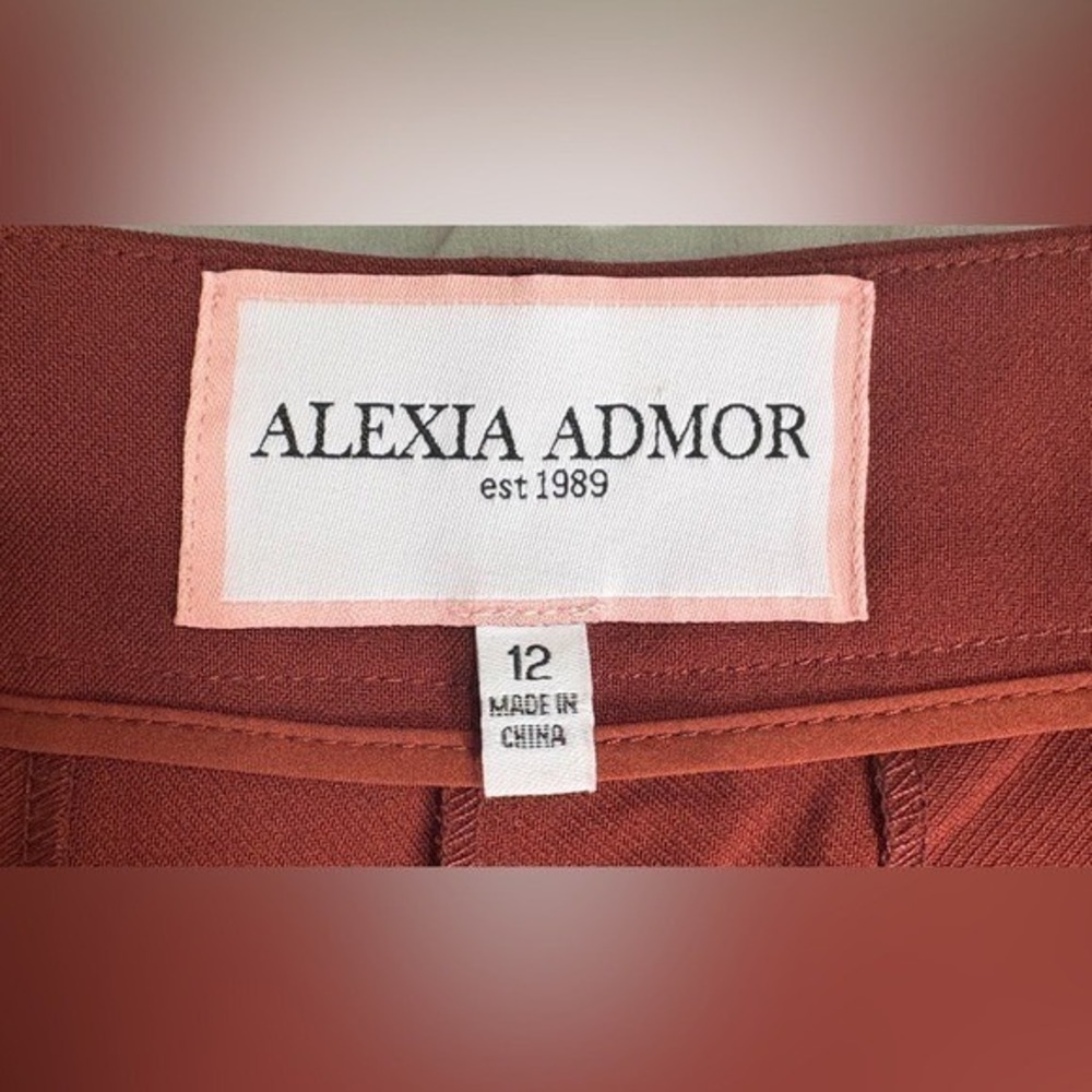 Alexia Admor Wide Leg Burgundy Trousers Size 12 NWOT - Picture 3 of 6